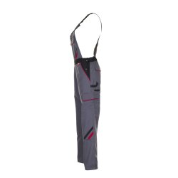PLANAM Damen Latzhose HIGHLINE Schiefer/Schwarz/Rot