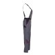 PLANAM Damen Latzhose HIGHLINE Schiefer/Schwarz/Rot
