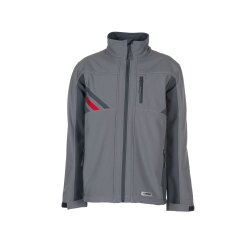 PLANAM Unisex Softshelljacke HIGHLINE Zink/Schiefer/Rot