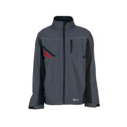 PLANAM Unisex Softshelljacke HIGHLINE Schiefer/Schwarz/Rot