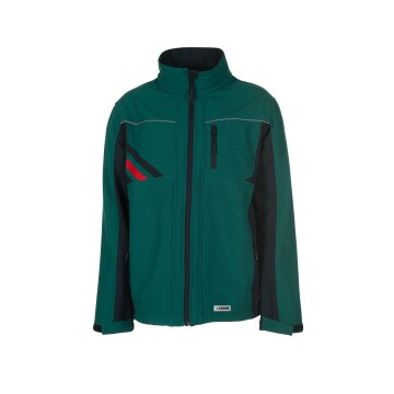 PLANAM Unisex Softshelljacke HIGHLINE Grün/Schwarz/Rot