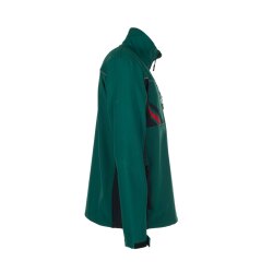 PLANAM Unisex Softshelljacke HIGHLINE Grün/Schwarz/Rot