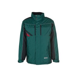 PLANAM Unisex Winterjacke HIGHLINE Grün/Schwarz/Rot