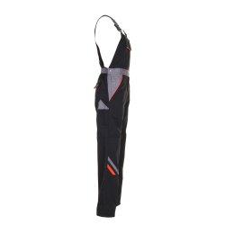 PLANAM Herren Latzhose VISLINE Schwarz/Orange/Zink