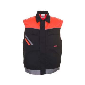 PLANAM Herren Weste VISLINE Schwarz/Orange/Zink