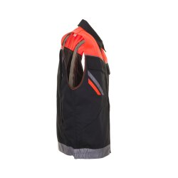 PLANAM Herren Weste VISLINE Schwarz/Orange/Zink
