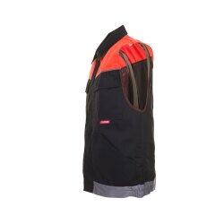 PLANAM Herren Weste VISLINE Schwarz/Orange/Zink