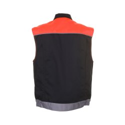 PLANAM Herren Weste VISLINE Schwarz/Orange/Zink