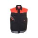 PLANAM Herren Weste VISLINE Schwarz/Orange/Zink