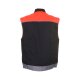 PLANAM Herren Weste VISLINE Schwarz/Orange/Zink