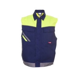 PLANAM Herren Weste VISLINE Marine/Gelb/Zink