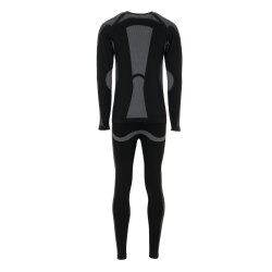 PLANAM Herren Set-250g/m² FUNKTIONSUNTERWÄSCHE Schwarz