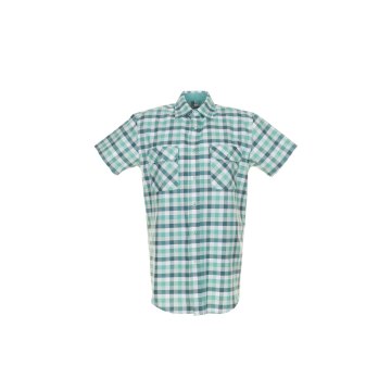 Planam Hemden Herren Countryhemd 1/4-Arm grün kariert Modell 0487