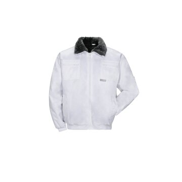 PLANAM Gletscher-Pilotenjacke OUTDOOR Webpelz-Futter Weiß