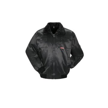 PLANAM Gletscher-Pilotenjacke OUTDOOR Webpelz-Futter Schwarz