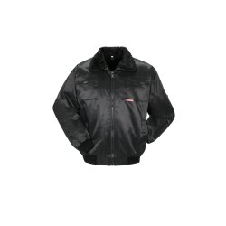 PLANAM Gletscher-Pilotenjacke OUTDOOR Webpelz-Futter Schwarz