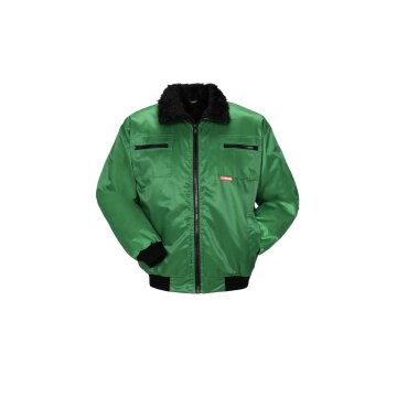 PLANAM Gletscher-Pilotenjacke OUTDOOR Webpelz-Futter Grün