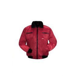 PLANAM Gletscher-Pilotenjacke OUTDOOR Webpelz-Futter Rot