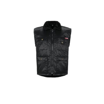 PLANAM Gletscher-Pilotenweste OUTDOOR Webpelz-Futter Schwarz