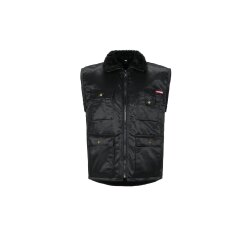 PLANAM Gletscher-Pilotenweste OUTDOOR Webpelz-Futter Schwarz