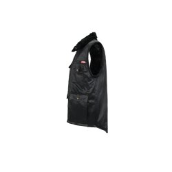 PLANAM Gletscher-Pilotenweste OUTDOOR Webpelz-Futter Schwarz