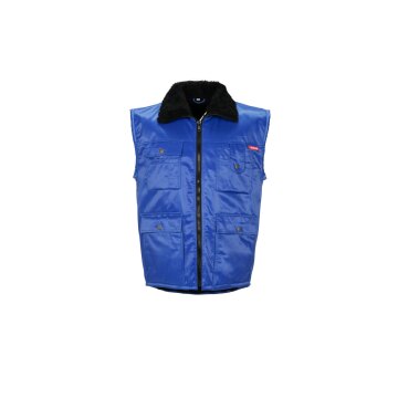 PLANAM Gletscher-Pilotenweste OUTDOOR Webpelz-Futter Kornblau