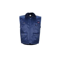 PLANAM Gletscher-Pilotenweste OUTDOOR Webpelz-Futter Marine