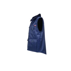PLANAM Gletscher-Pilotenweste OUTDOOR Webpelz-Futter Marine