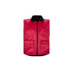 PLANAM Gletscher-Pilotenweste OUTDOOR Webpelz-Futter Rot
