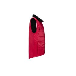 PLANAM Gletscher-Pilotenweste OUTDOOR Webpelz-Futter Rot