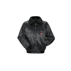 PLANAM Gletscher-Comfortjacke OUTDOOR Webpelzfutter Schwarz