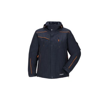 PLANAM Neon Jacke OUTDOOR TPU-laminiert Marine/Orange