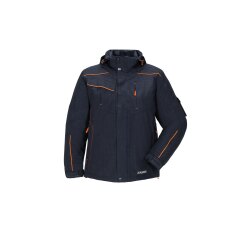 PLANAM Neon Jacke OUTDOOR TPU-laminiert Marine/Orange
