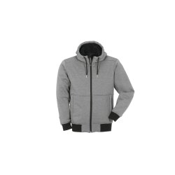 PLANAM Iceland Hoodie OUTDOOR Kapuze Teddyfutter Grau