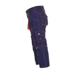 PLANAM Bundhose KIDS Reflexbiesen RIP-STOP Marine/Orange 134/140