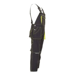 PLANAM Latzhose KIDS Reflexbiesen RIP-STOP Anthrazit/Gelb 110/116