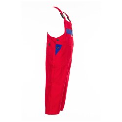 PLANAM Latzhose KIDS Strapazierfähig Mittelrot/Kornblumenblau 86/92