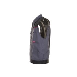 PLANAM Unisex Weste HIGHLINE Schiefer/Schwarz/Rot XXL