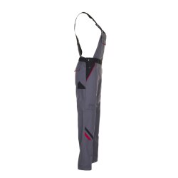 PLANAM Damen Latzhose HIGHLINE Schiefer/Schwarz/Rot 38