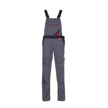 PLANAM Damen Latzhose HIGHLINE Schiefer/Schwarz/Rot 40