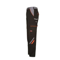 PLANAM Herren Bundhose VISLINE Schwarz/Orange/Zink 50