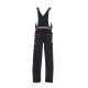 PLANAM Herren Latzhose VISLINE Schwarz/Orange/Zink 30