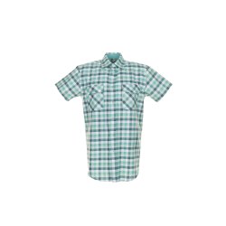 Größe 37/38 Herren Planam Hemden Countryhemd 1/4-Arm grün kariert Modell 0487
