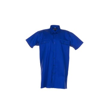 PLANAM Herren Köperhemd HEMDEN Kurzarm Kent Baumwolle Mittelblau 39/40