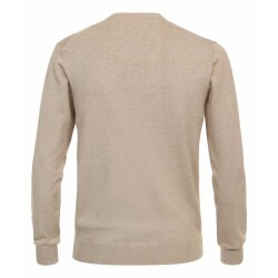 CASAMODA Herren Pullover V-Neck Regular Pima-Baumwolle Beige