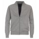 CASAMODA Herren Strickjacke Zipper Regular Baumwolle Silbergrau