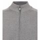 CASAMODA Herren Strickjacke Zipper Regular Baumwolle Silbergrau