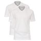 CASAMODA Herren T-Shirt Kurzarm V- Neck Regular Fit 100% Baumwolle Weiß Öko-Tex Doppelpack