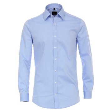 VENTI Herren Businesshemd Langarm Kent Body-Fit Hellblau
