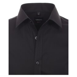 VENTI Herren Businesshemd Langarm Kent Body-Fit Schwarz
